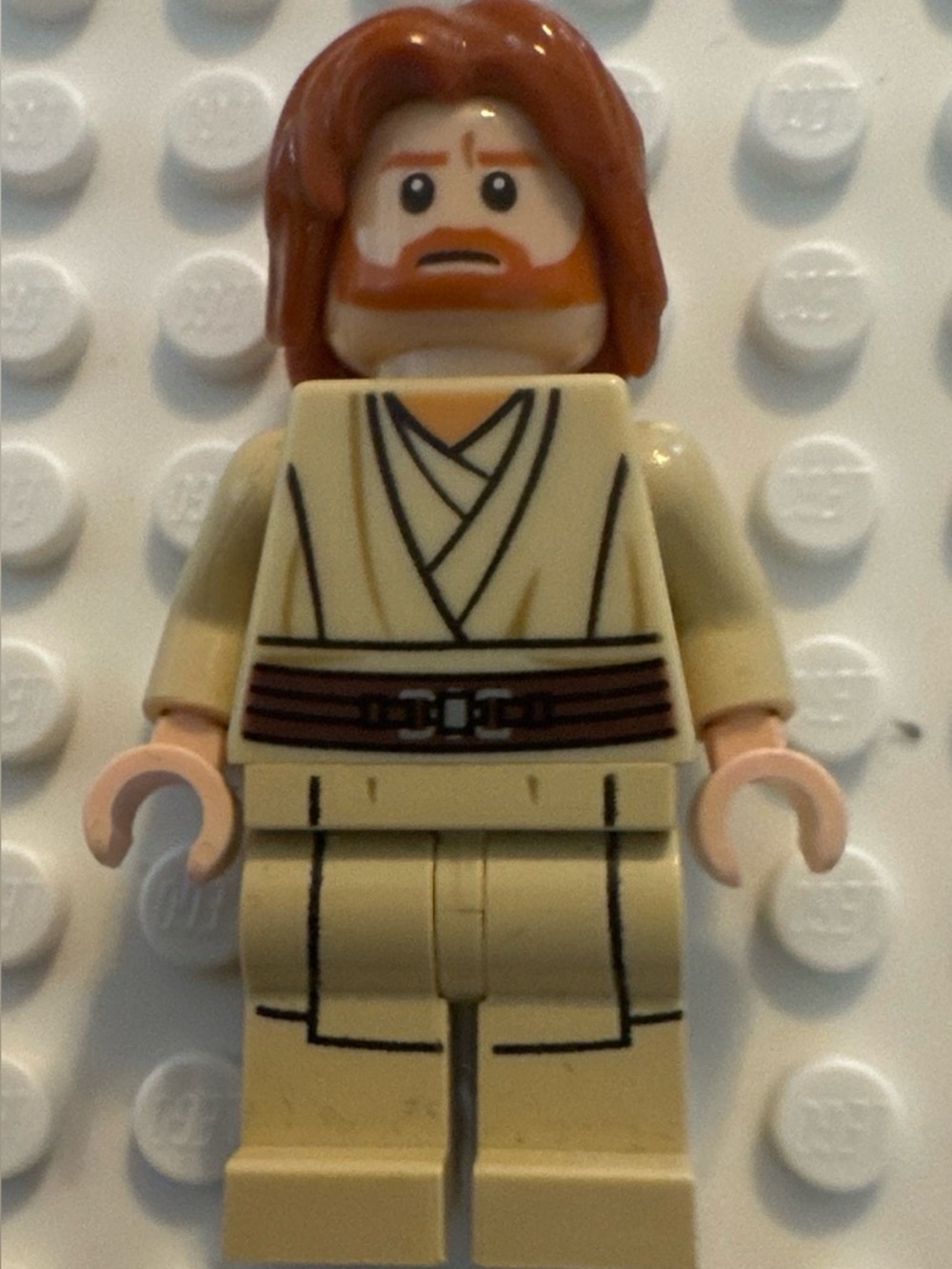 LEGO Minifigure Obi-Wan Kenobi (Mid-Length Tousled with Center Part Hair) sw0489